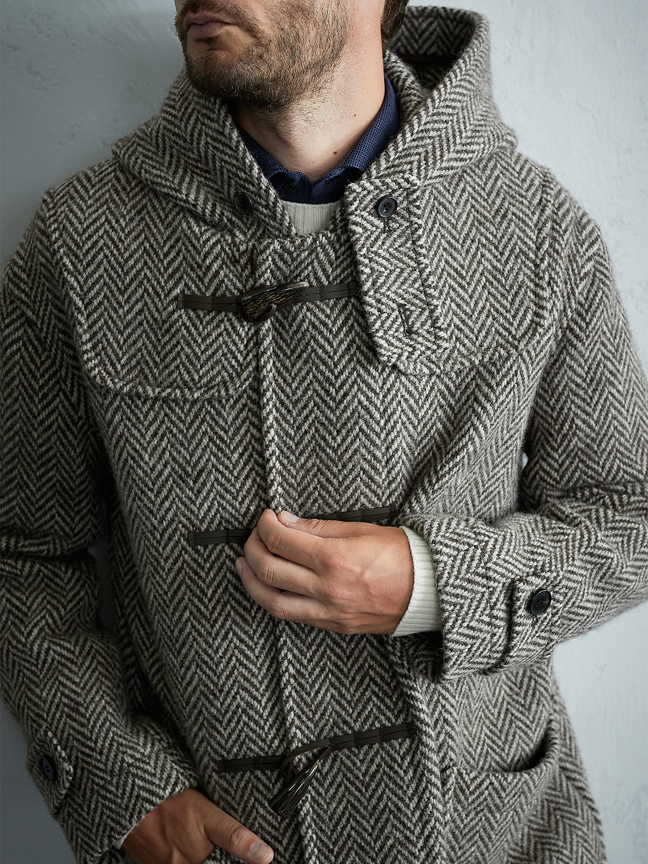 希少 英国製 Aquascutum ダッフルコート 38 オリーブ 希少 英国製