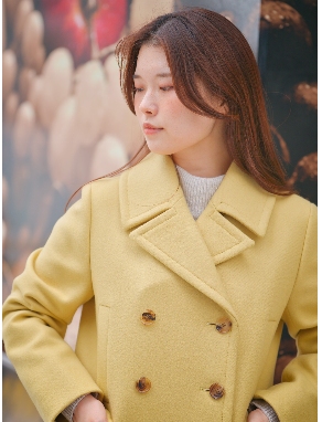 ウールカシミヤメルトンPコート