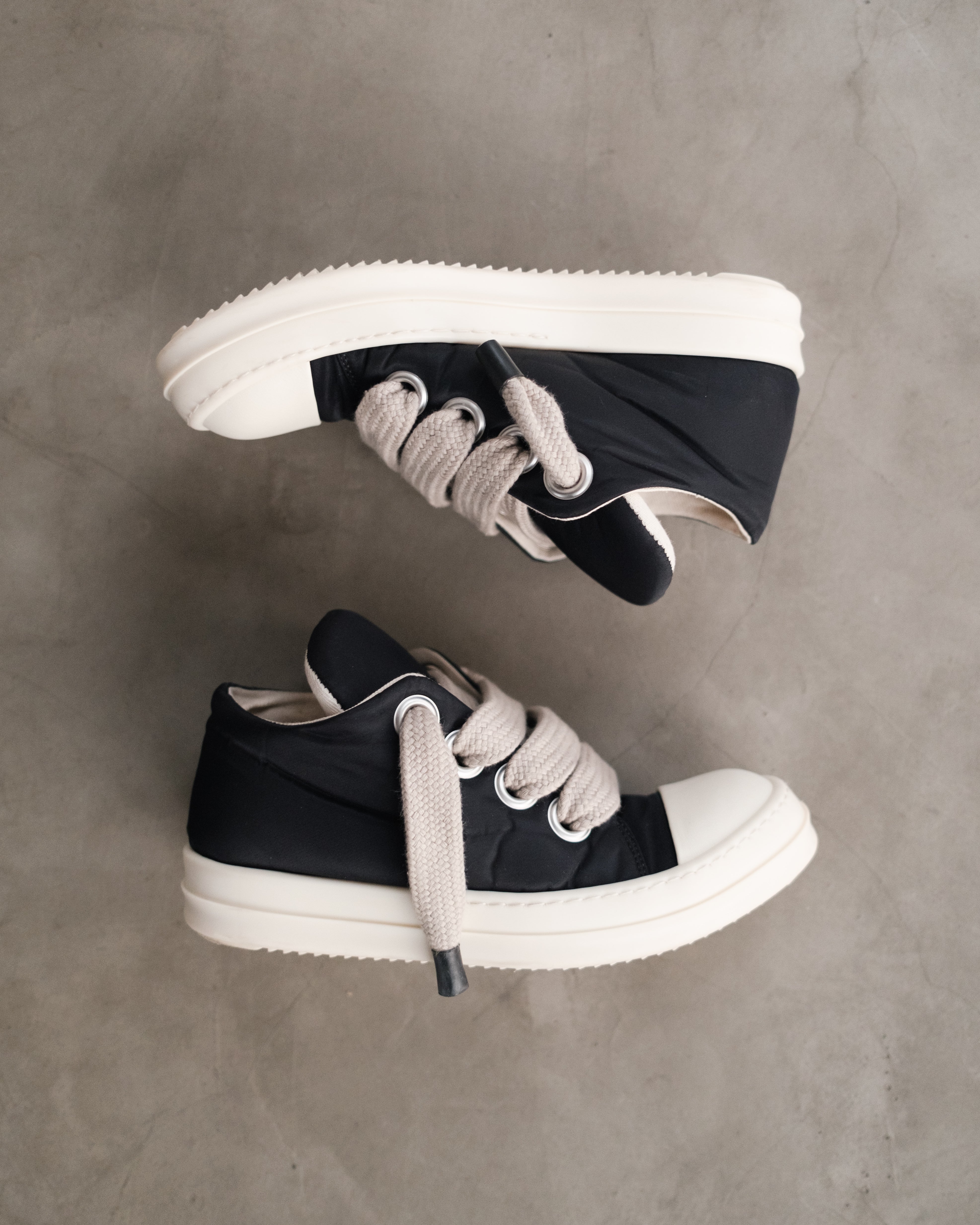 RICK OWENS Jumbo Lace Padded Low Sneaker – Around The Shoes