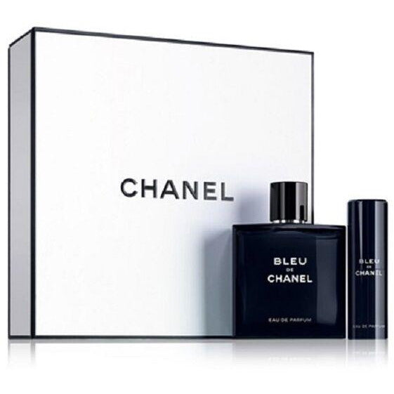 BLEU DE CHANEL 2 Pc Gift Set (3.4 oz Eau De Parfum + 20 ml Travel