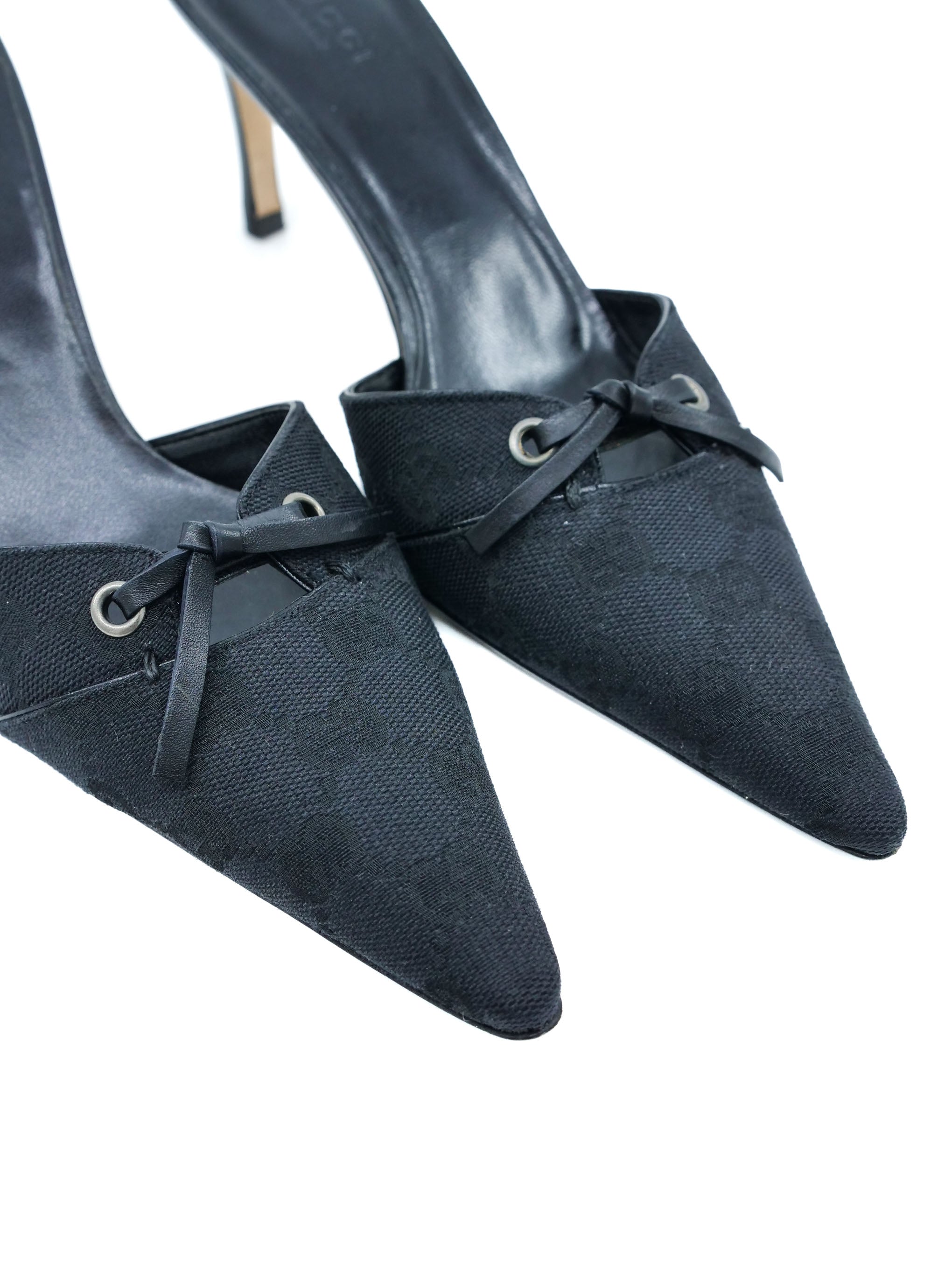 Gucci Black Monogram Mule, 8