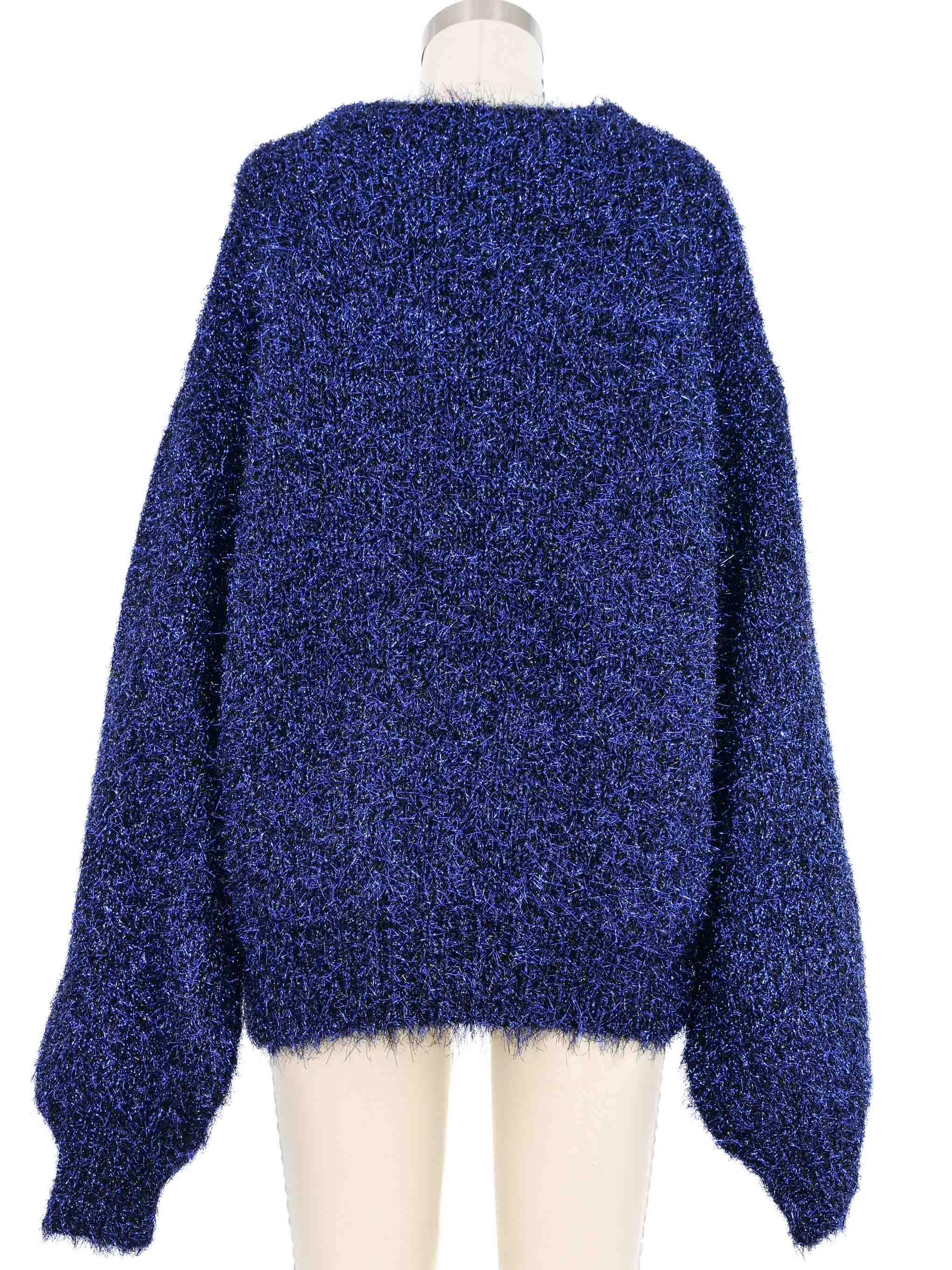 Dries Van Noten Blue Tinsel Sweater