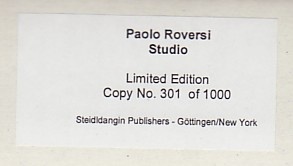 PAOLO ROVERSI: STUDIO - (ROVERSI, PAOLO). Roversi, Paolo | Arcana