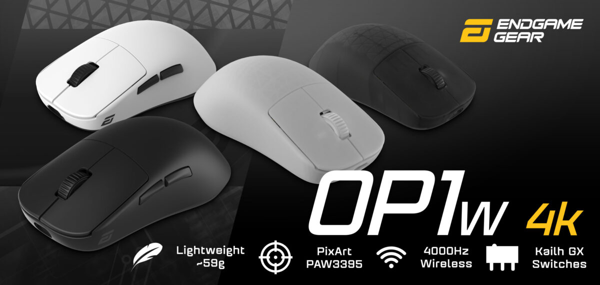 4Kポーリングレート対応のワイヤレスゲーミングマウス Endgame Gear