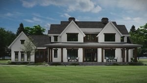 Elegant 5-Bedroom Farmhouse with Wraparound Porch and Loft Space