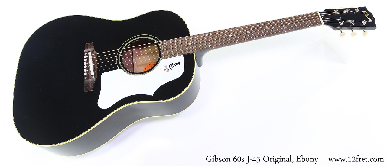 Gibson 60s J45 Original Round Shoulder, Ebony | archive.12fret.com