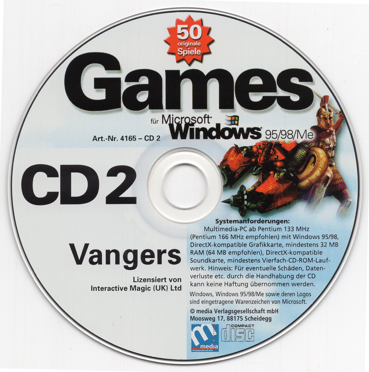 Games für Microsoft Windows 95/98/ME - 50 originale Spiele : media