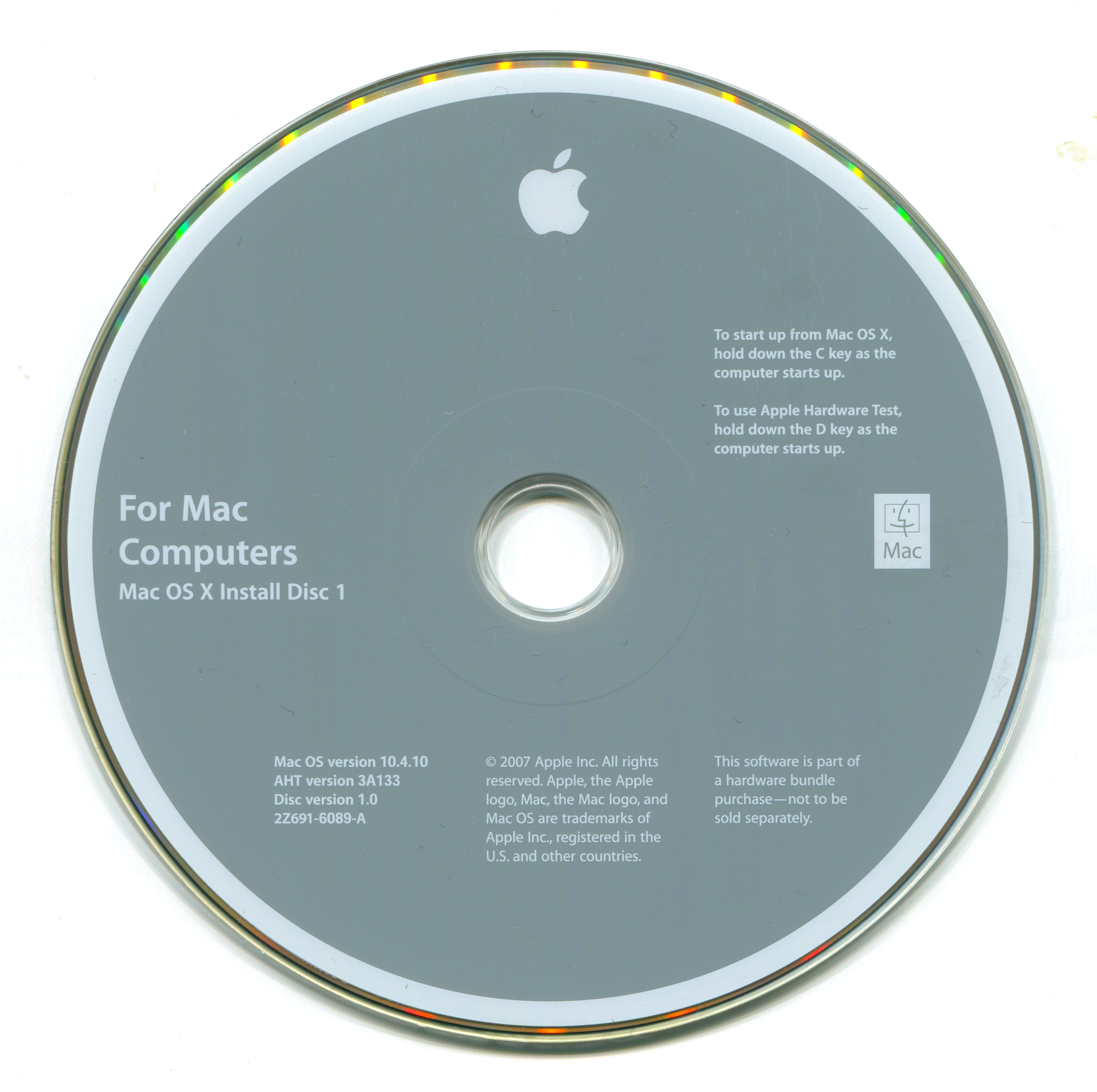 Mac OS X 10.4.10 - For Mac Computers - 2Z691-6089-A - 2Z691-6113-A