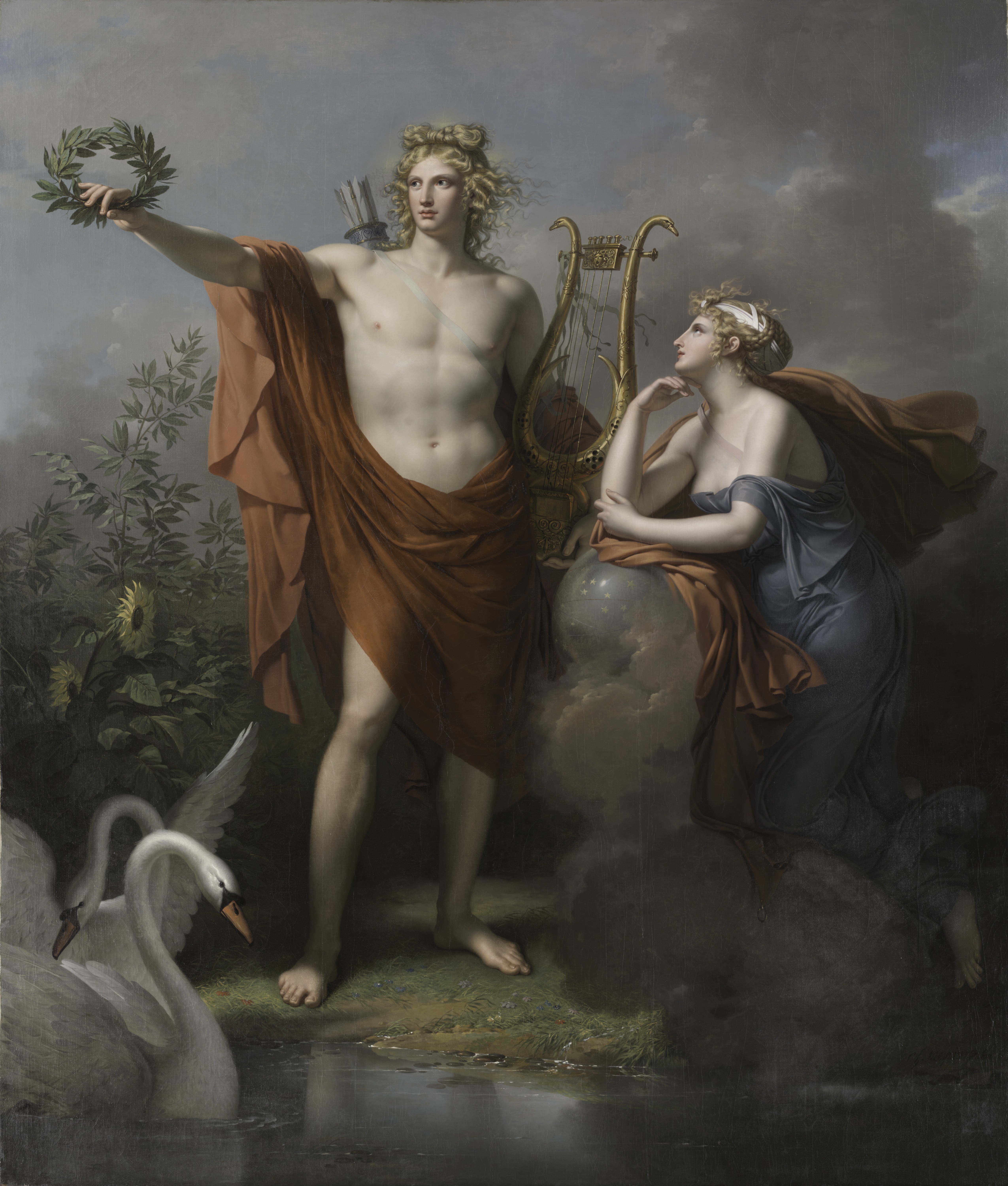 Apollo, God of Light, Eloquence, Poetry and the Fine Arts with