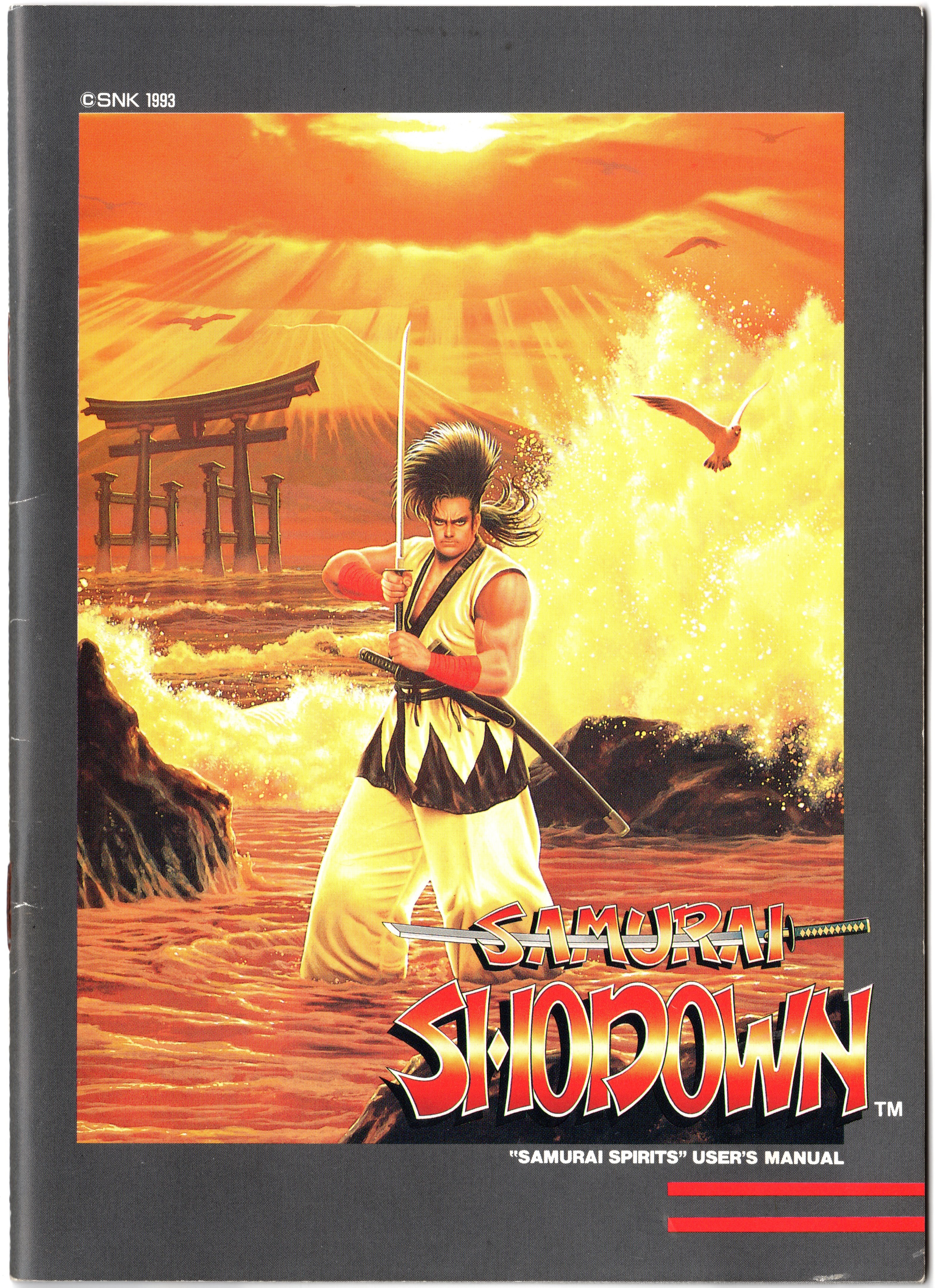 Samurai Shodown Neo Geo AES instruction manual English : SNK