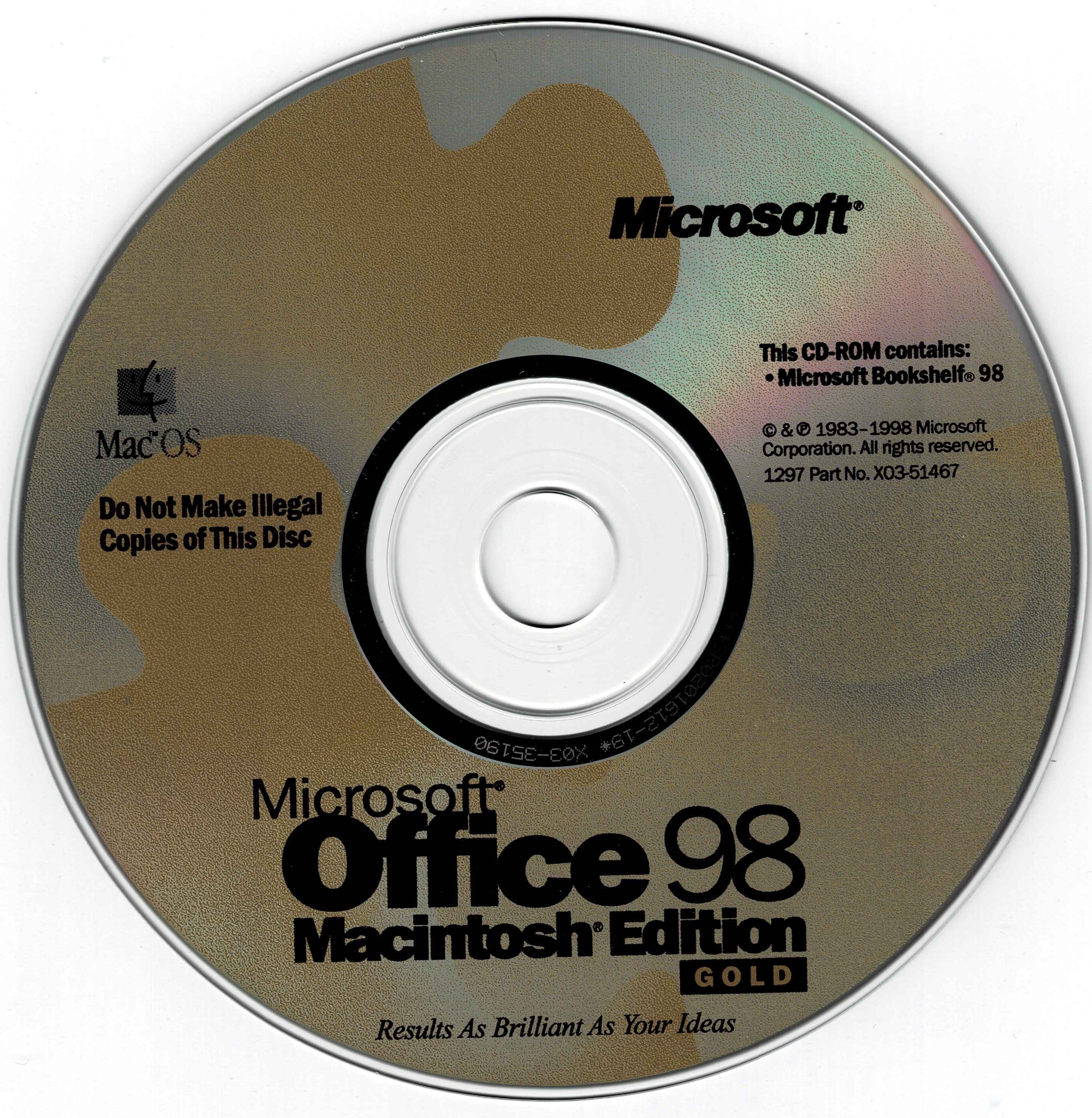 Microsoft Office 98 Gold Edition (5 CDs) for Macintosh : Microsoft