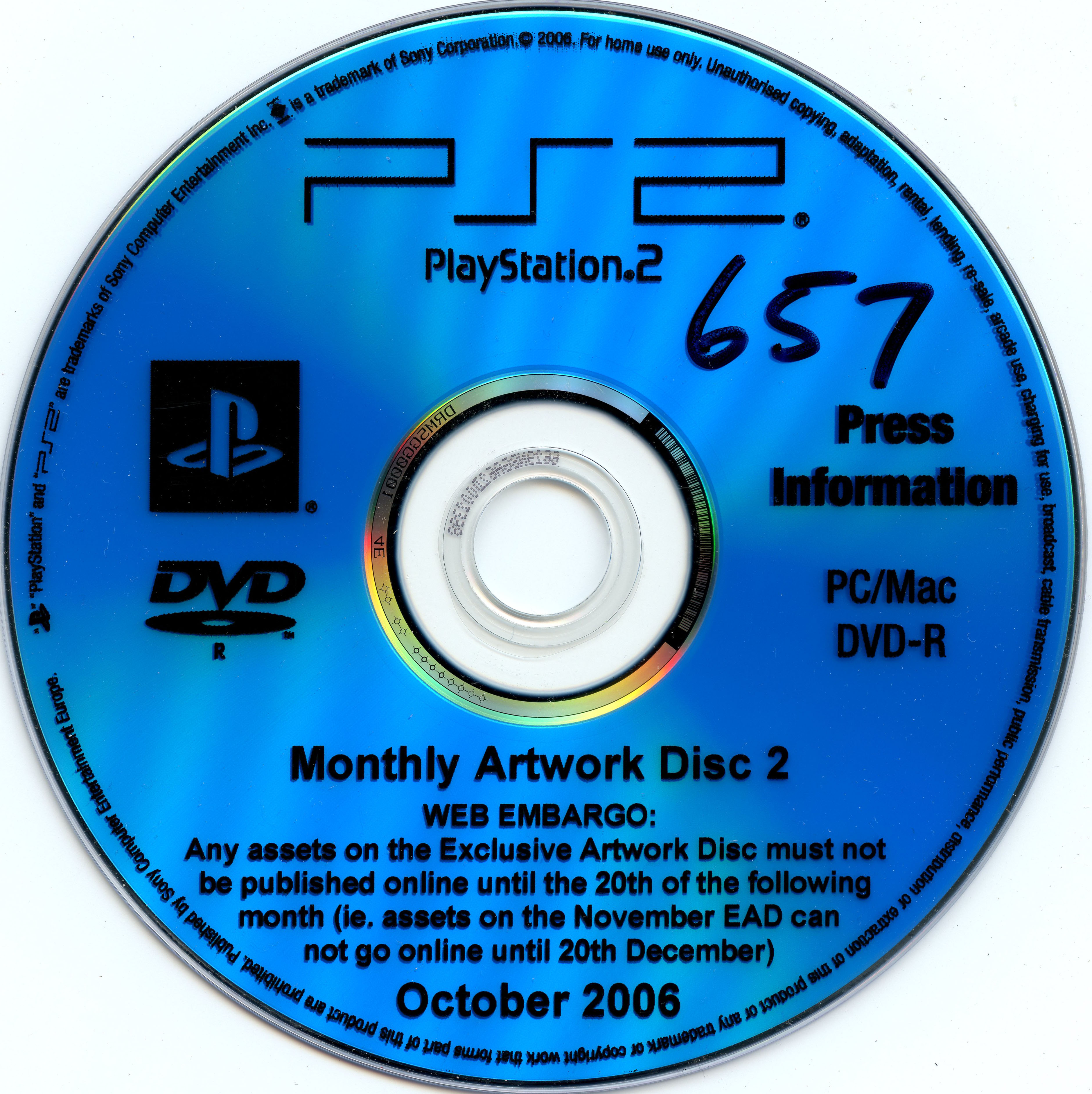 PlayStation 2 Monthly Artwork Disc 2 - October 2006 (Europe