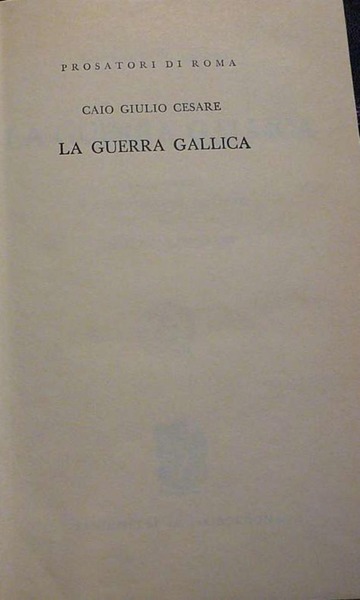 La Guerra Gallica : Caesar, Gaius Iulius : Free Download, Borrow