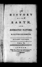 An history of the earth, and animated nature: by Oliver Goldsmith