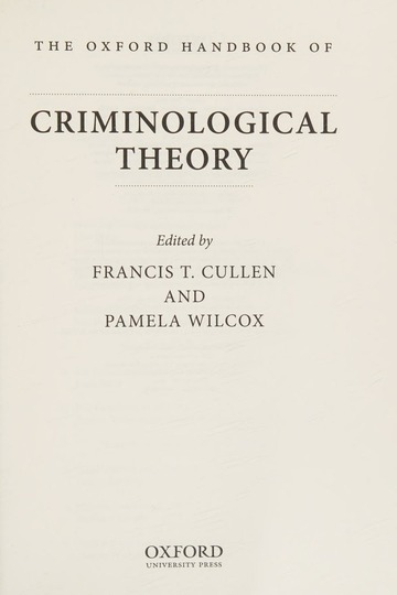 The Oxford handbook of criminological theory : Free Download