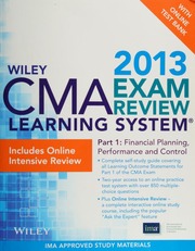 Wiley CMA learning system exam review 2013 : self-study guide