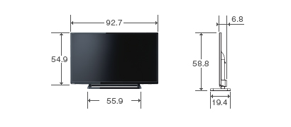 仕様表/40V型S8｜テレビ｜REGZA：東芝
