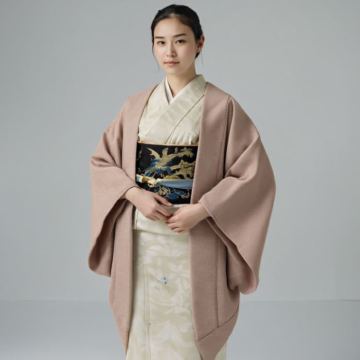 モモンガコート キャメル 衿つき 共羽織ひもつき 米沢おとづき商店