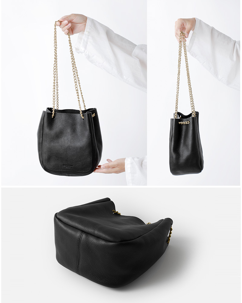 Mimi ミミ ソフト グレイニー ベジタブル タンニンレザー チェーン