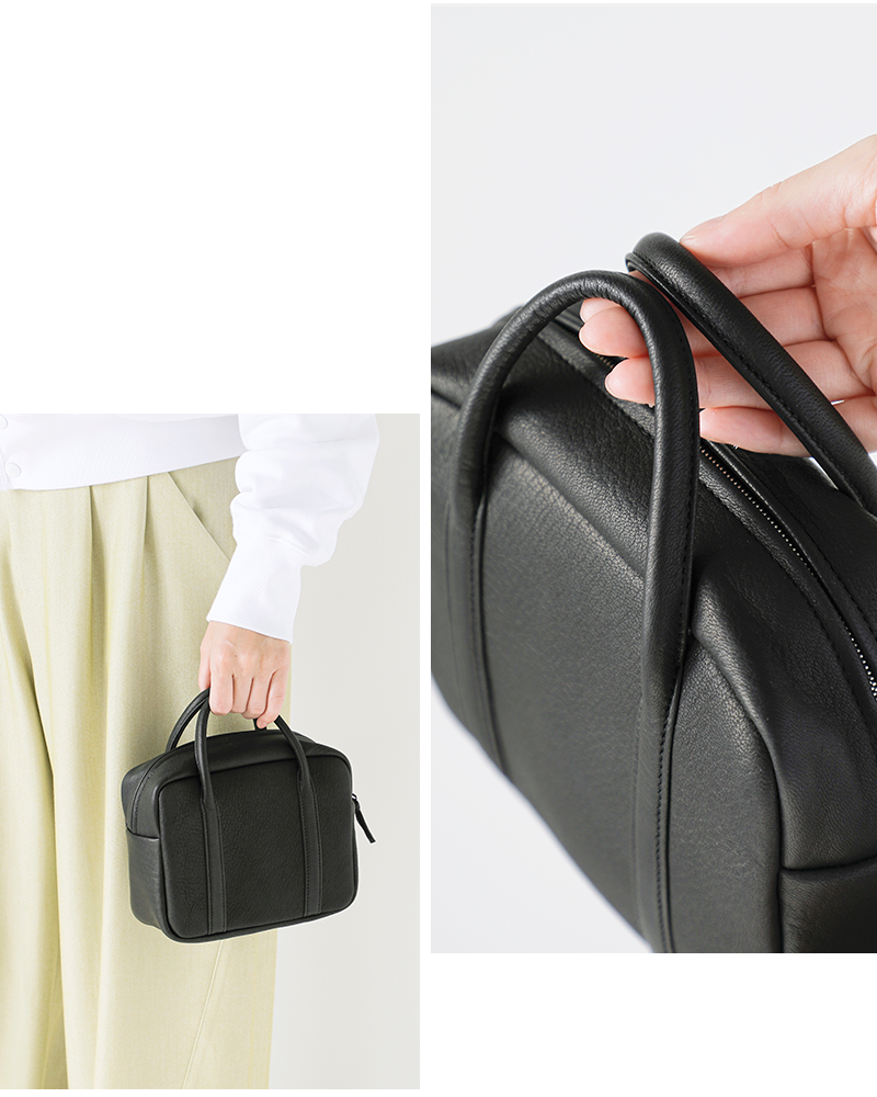 Aeta アエタ ディアレザー スクエア ボストン ミニ バッグ “SQUARE