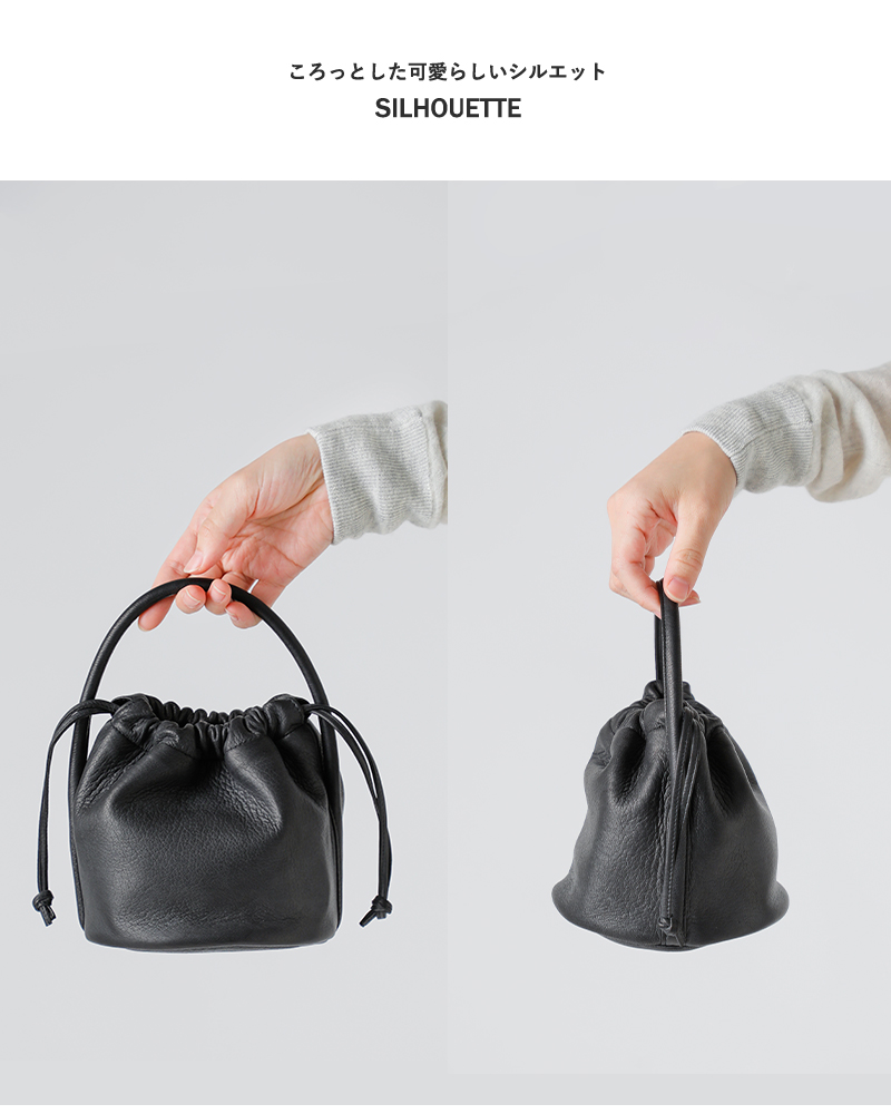 Aeta アエタ ディアレザー ハンドル ポーチ ミニ “DEER” da109-kk ユニ