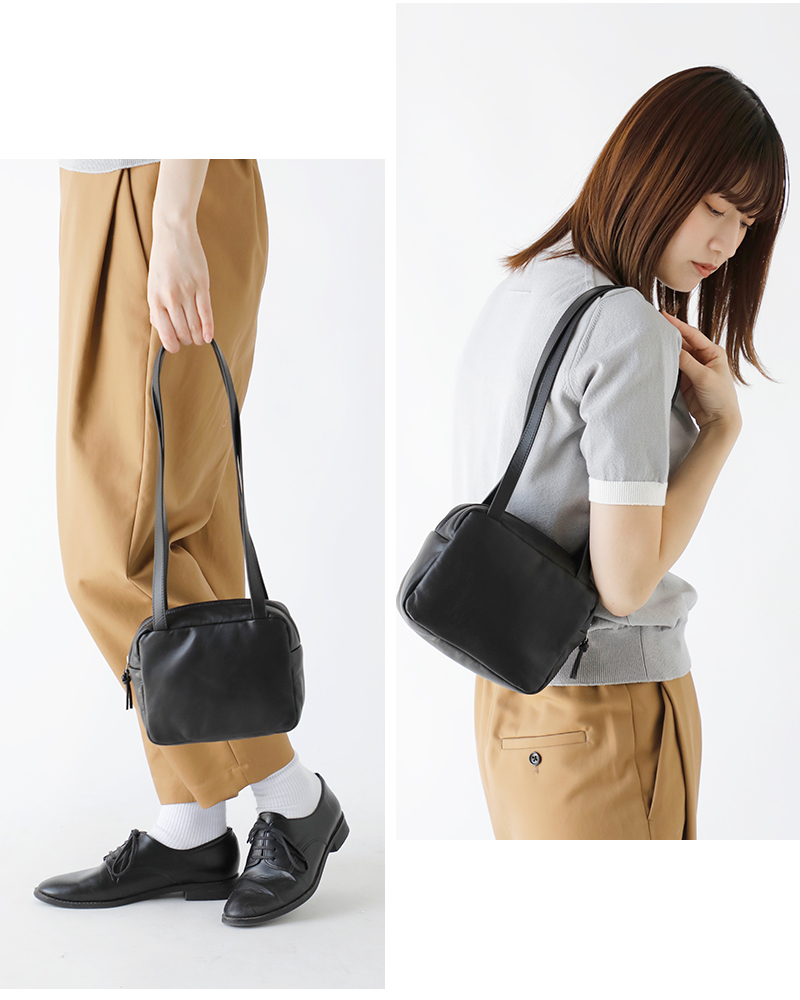 Aeta アエタ パフィー ロング ハンドル ボストン バッグ Sサイズ