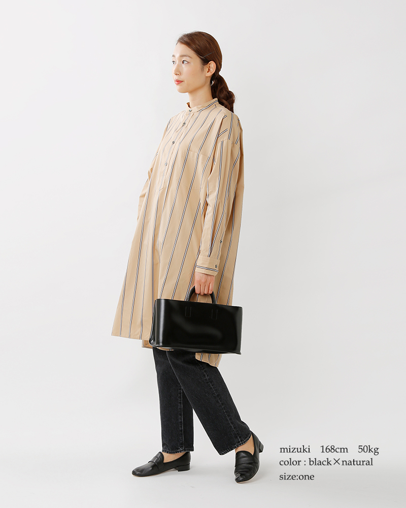 PIENI(ピエニ)PVC×ピッグレザーワイドトートバッグ“Kaari series