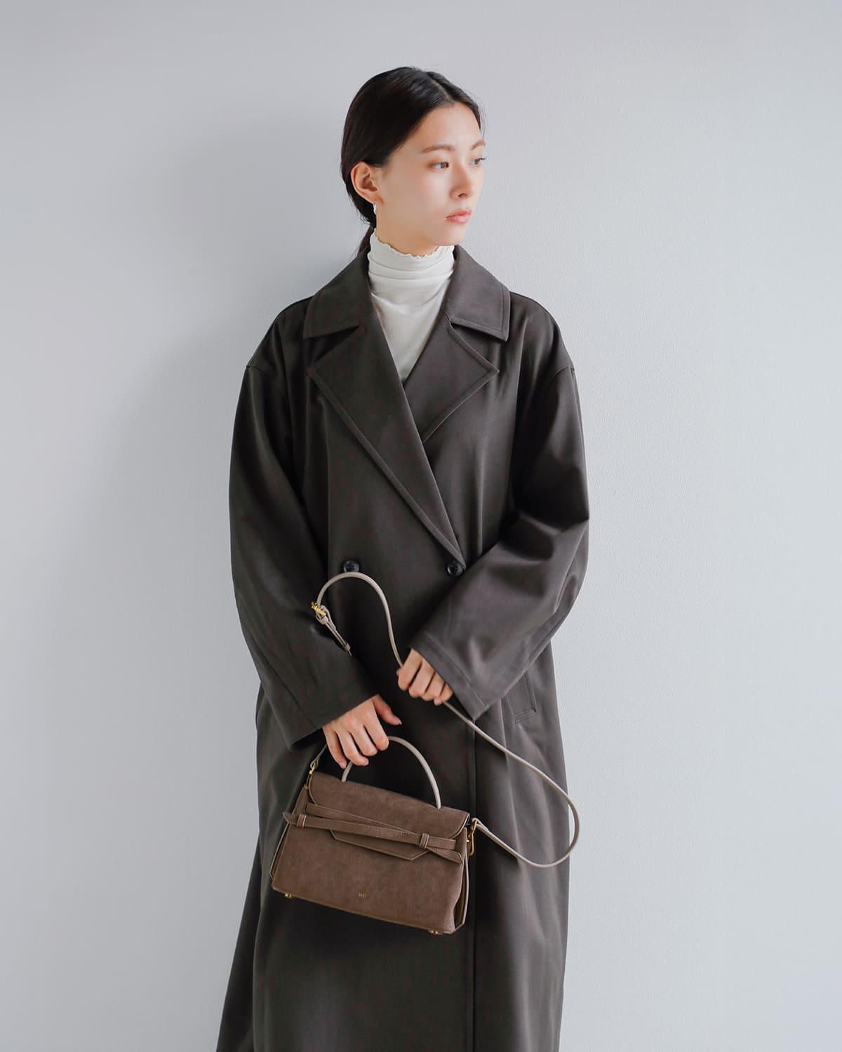 TOV トーヴ ウルトラスエード レザー クロスリボン 2way ショルダー