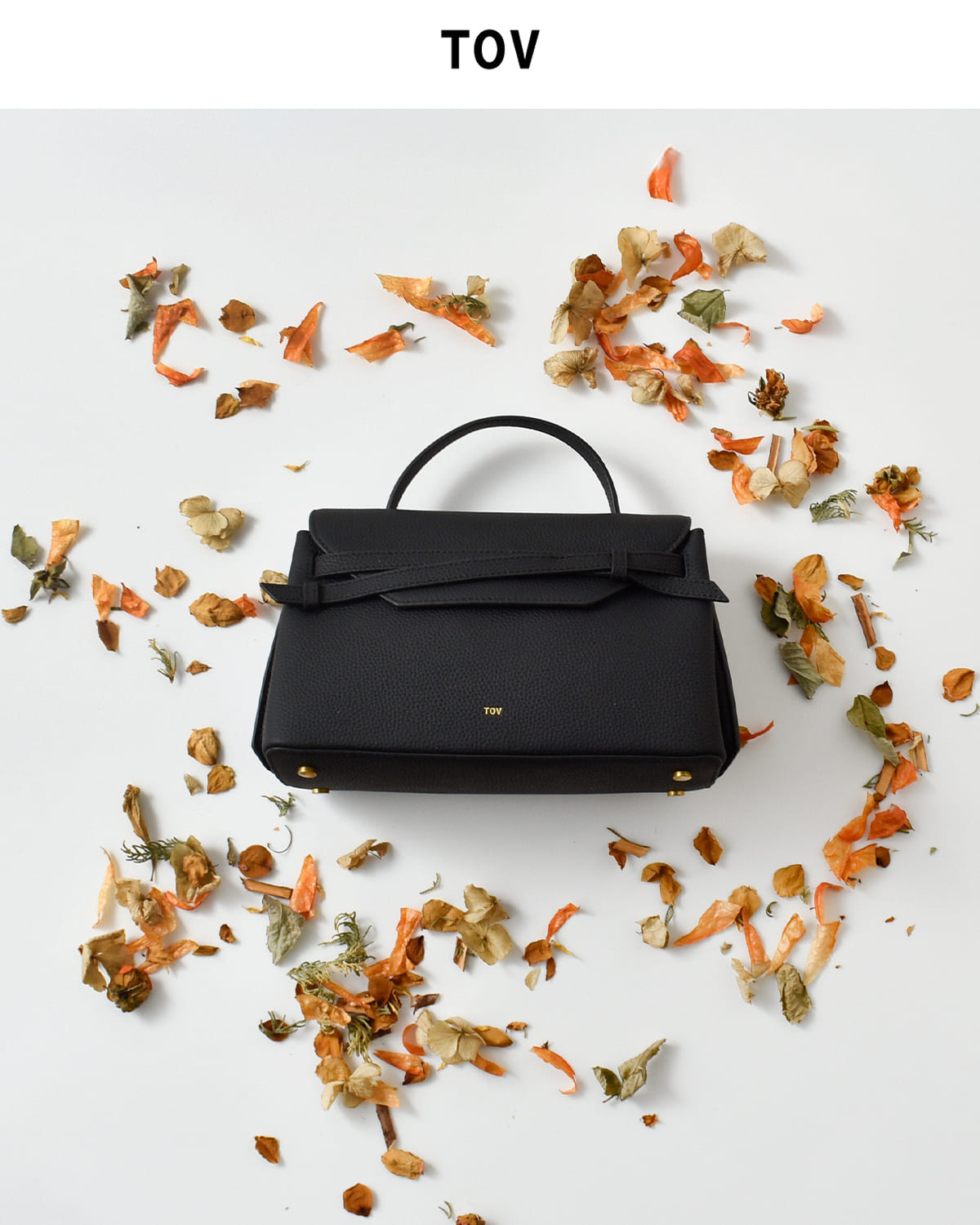 TOV トーヴ カウレザー シボ クロスリボン 2way ショルダー