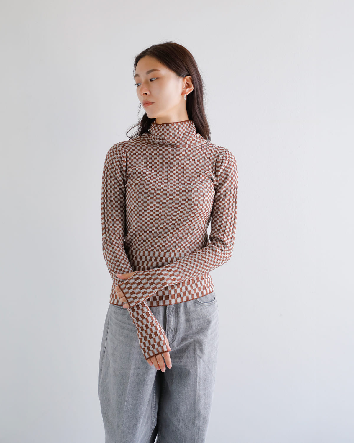 RRL】マーブル タートルネック リブニット 長袖 セーター 25年モデル