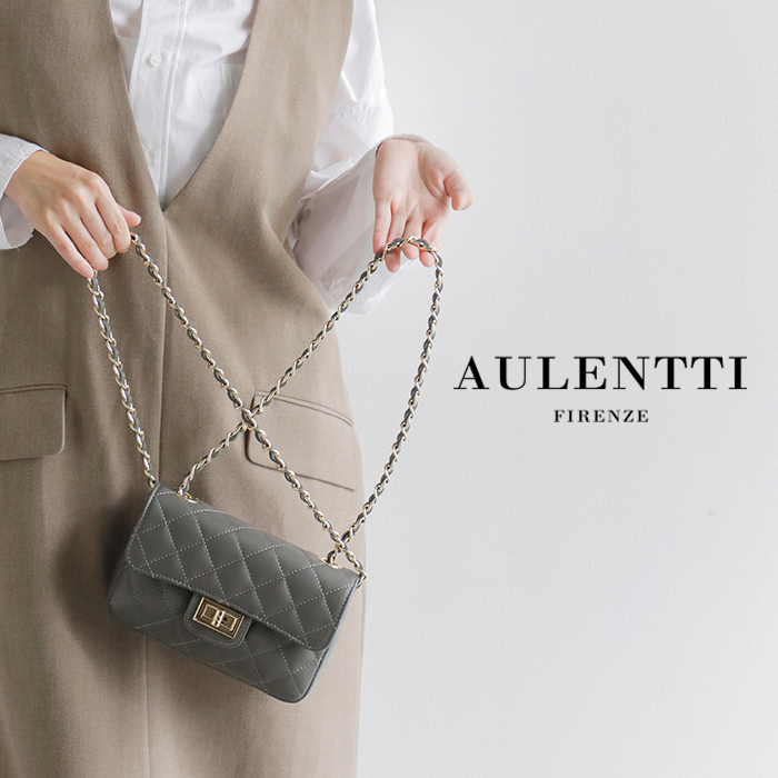 AULENTTI オウレンティ カウレザー チェーン ショルダーバッグ di-2952