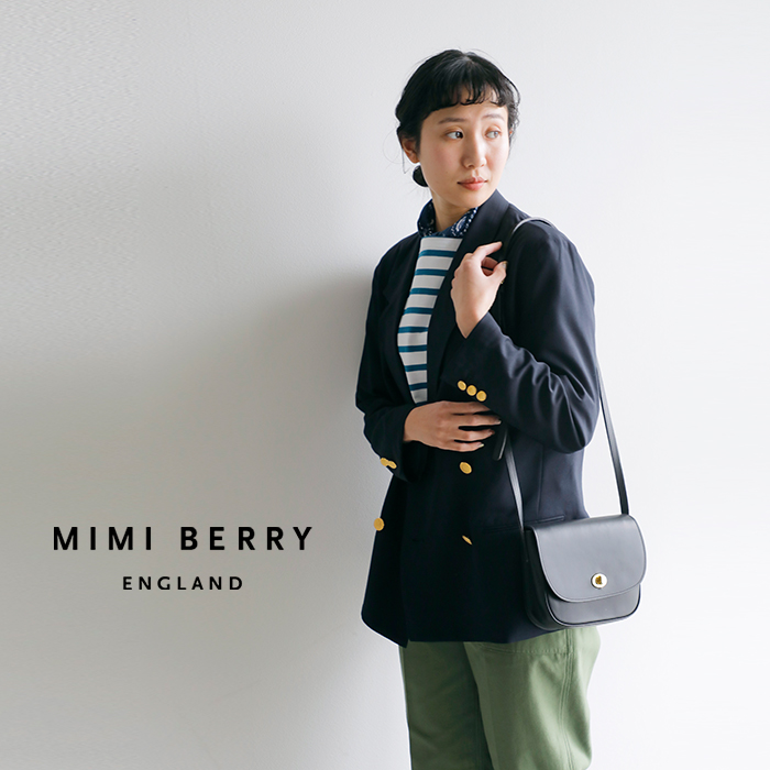 Mimi ミミ グレイン ベジタブル タンニンレザー ショルダーバッグ