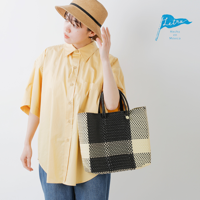 Letra レトラ メルカドバッグ S “CROSS LINE / MINI CHECK” mcheck