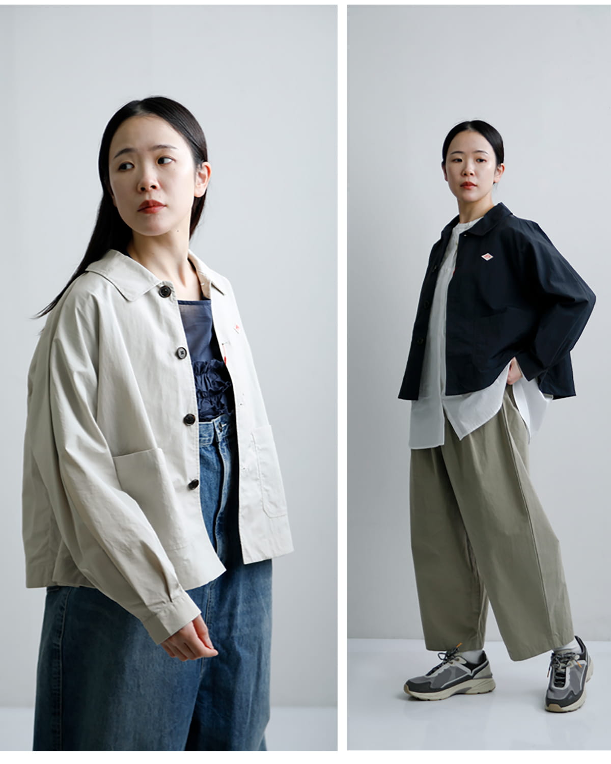 DANTON ダントン ナイロンオックス ドルマンスリーブ ジャケット dt