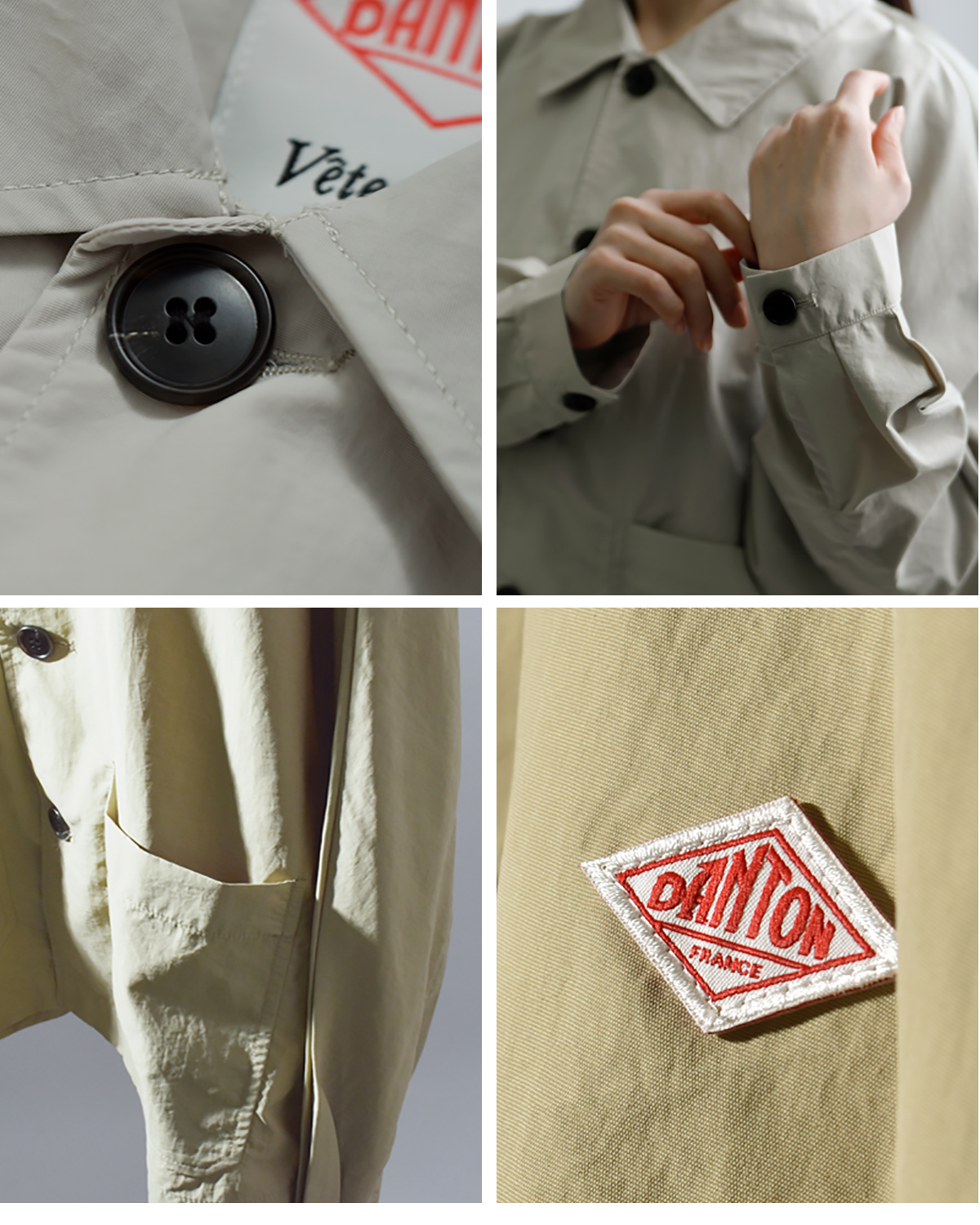 DANTON ダントン ナイロンオックス ドルマンスリーブ ジャケット dt