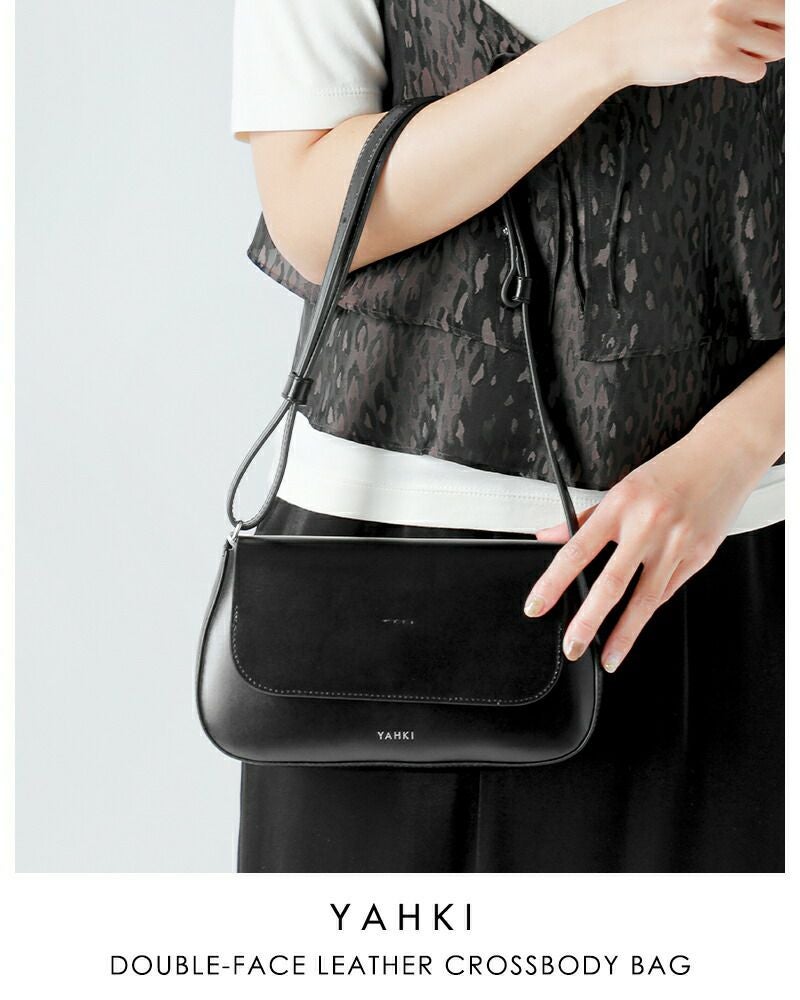 YAHKI ヤーキ ダブルフェイスレザー クロスボディバッグ yh-768