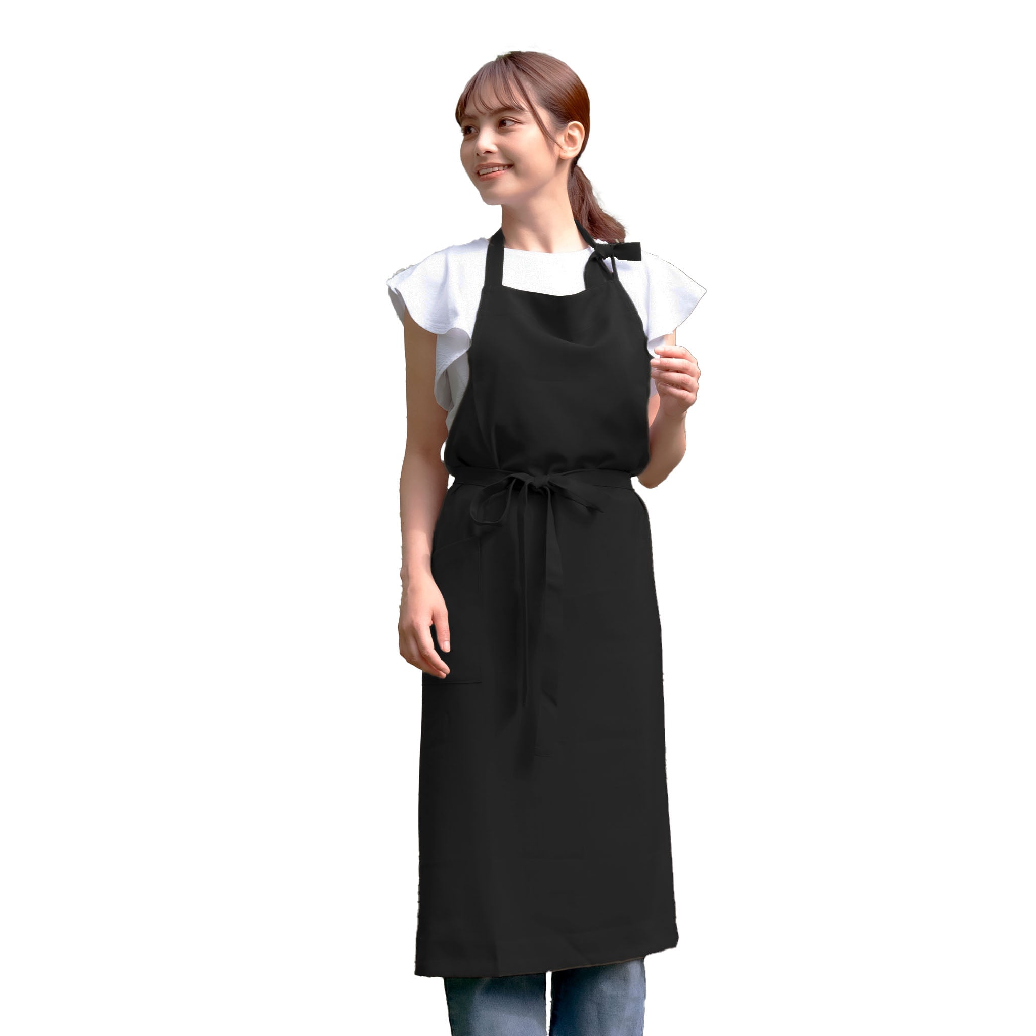 ロングエプロン（ブラック） – ARASAWA 縫製雑貨の専門ショップ