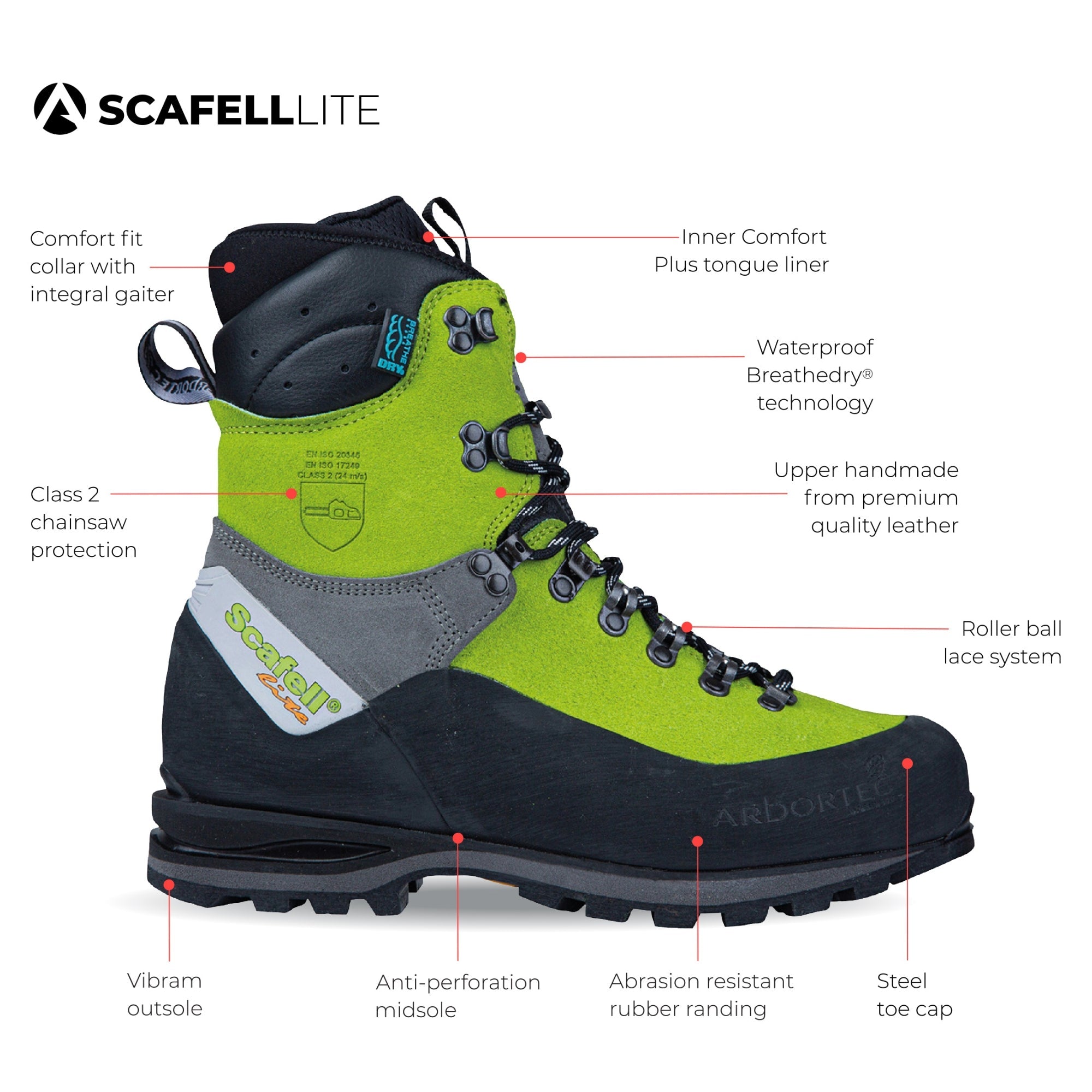 Arbortec Forestwear | Scafell Lite Class 2 Chainsaw Boot | Orange