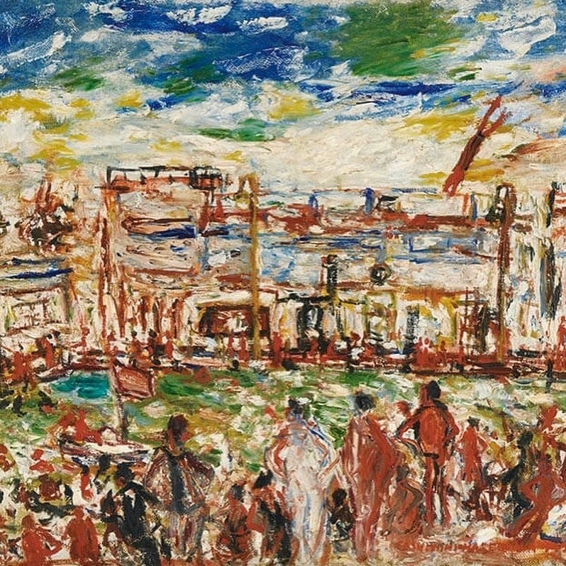 夏にちなんだ絵：放浪の天才画家・長谷川利行の《水泳場》板橋区立