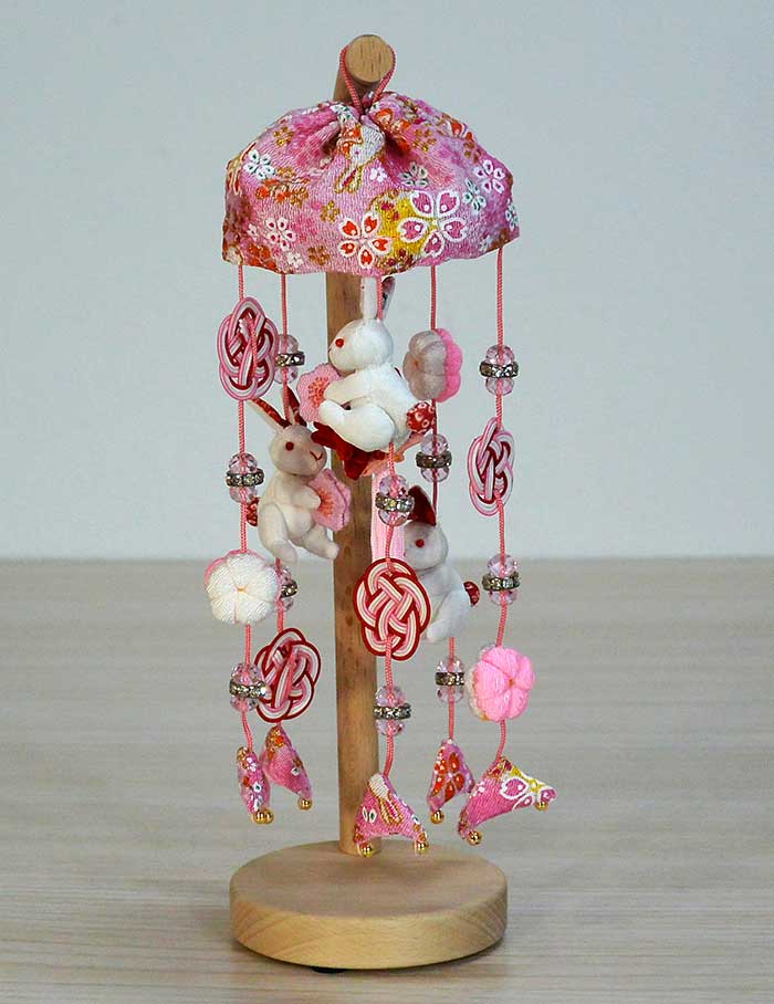 つるし雛 極小うさぎ吊るし飾り ピンク 高さ 25cm | 雛人形,ひな人形
