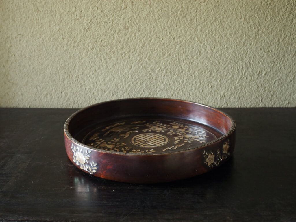 李朝螺鈿丸盆 | 古美術いもと