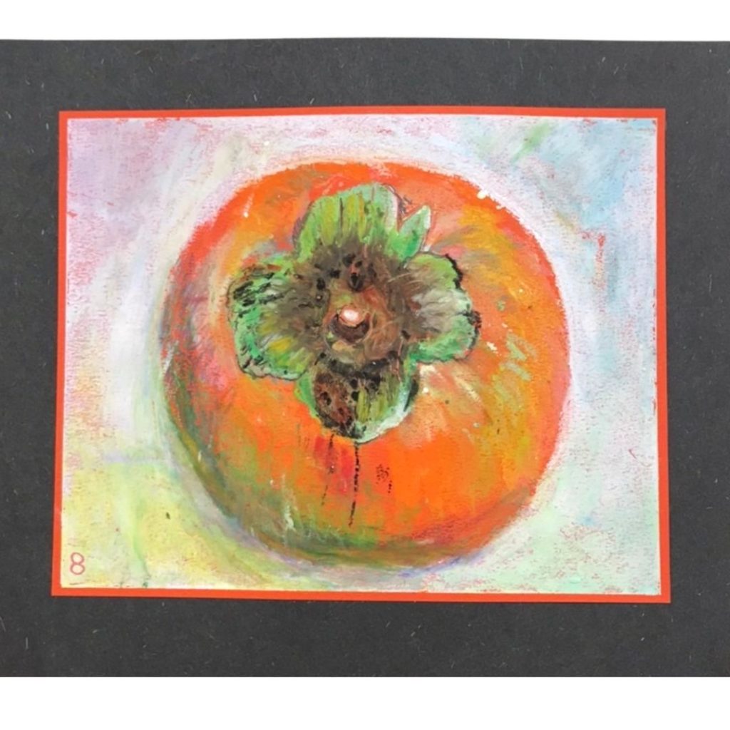 柿のネガポジ画 | アトリエ artmotto | 愛知