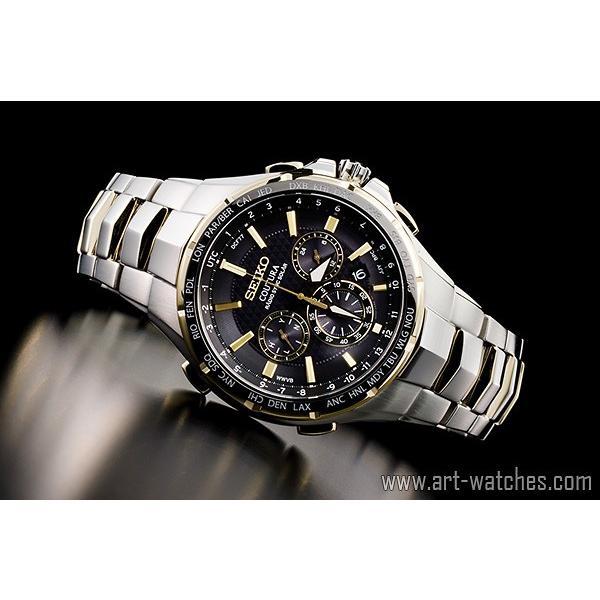SEIKO COUTURA 電波ソーラー ワールドタイム メンズ 腕時計 クロノ