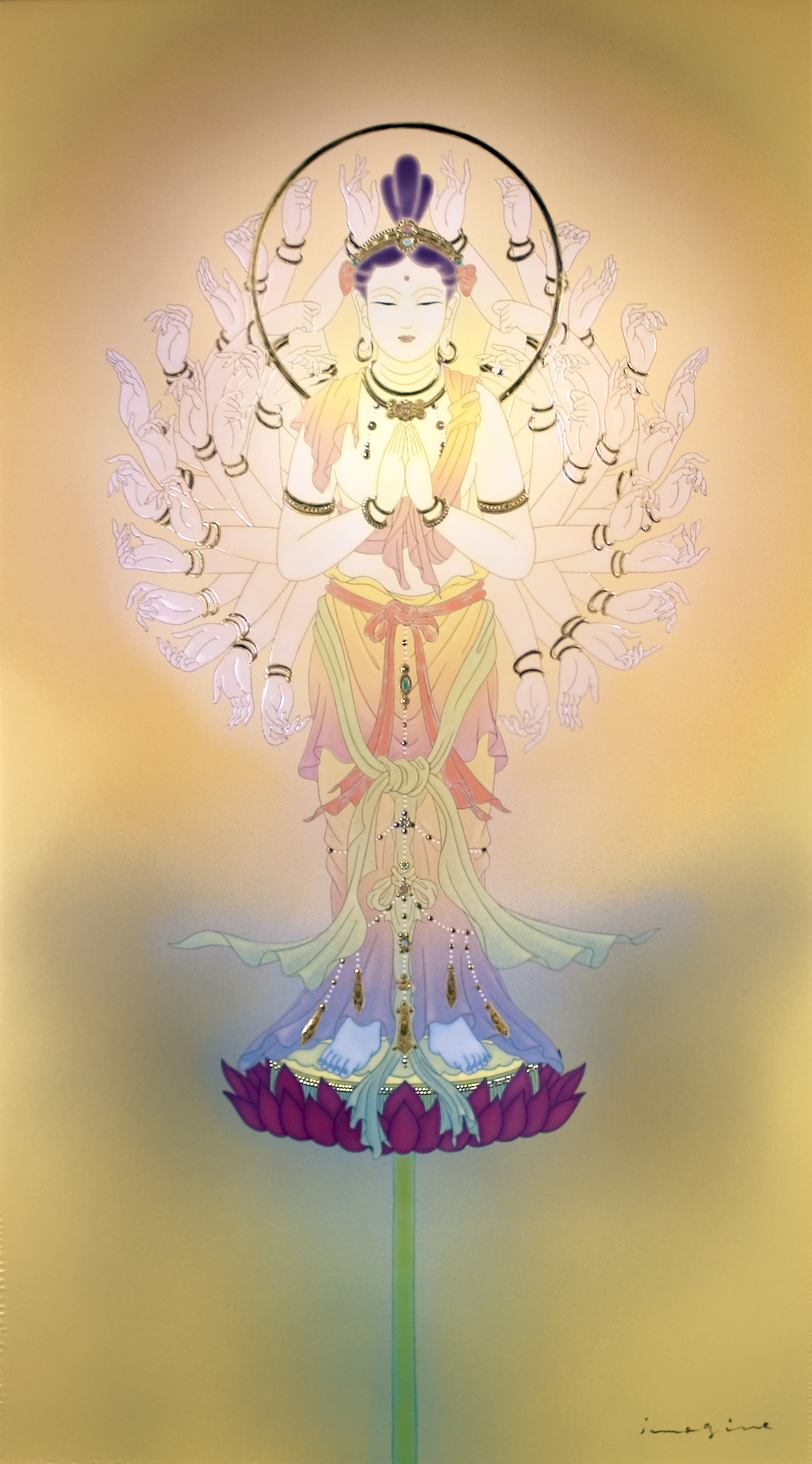 草場一壽『 陶彩画『千手観音』』 | 陶芸作品（作家特選） | 日経アート