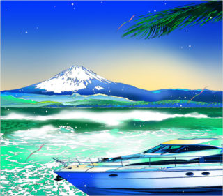 鈴木英人 アイランドクルーズ ED103/250 鈴木英人 イラスト版画作品