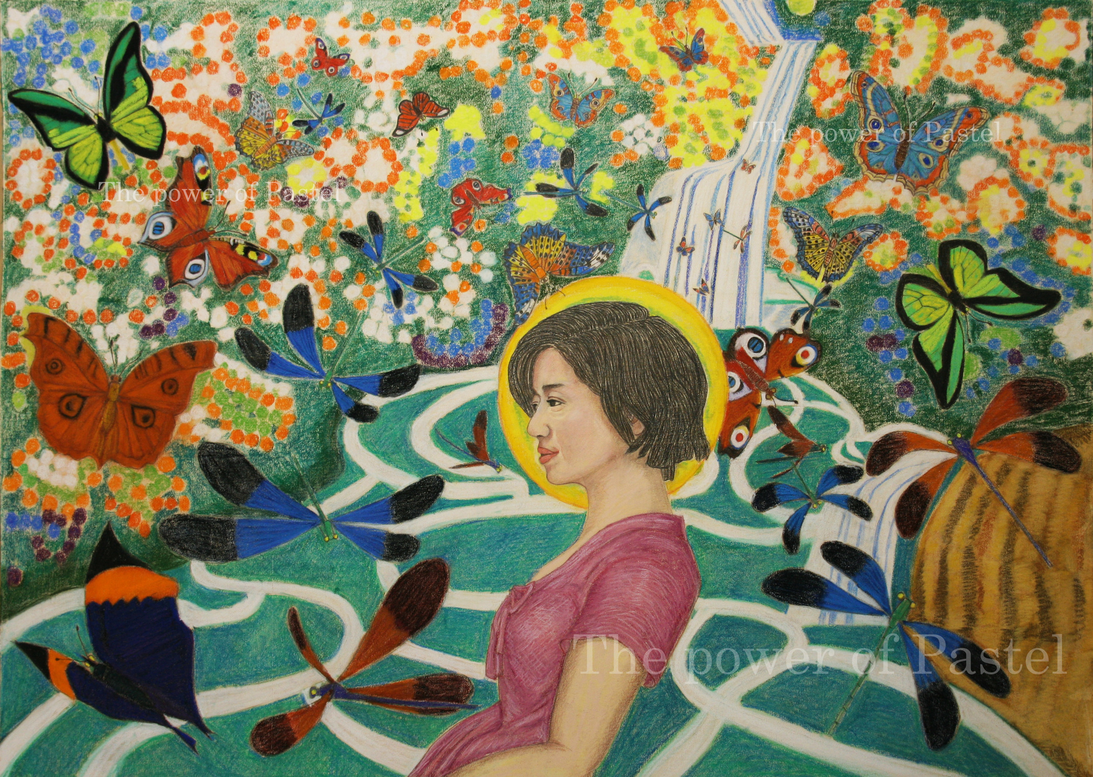 遥かなる銀河3 ハンドメイドパステル画 絵画アート原画 遥かなる銀河3