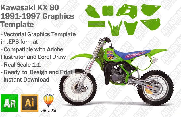 Kawasaki KX 80 MX Motocross 1991 1992 1993 1994 1995 1996 1997