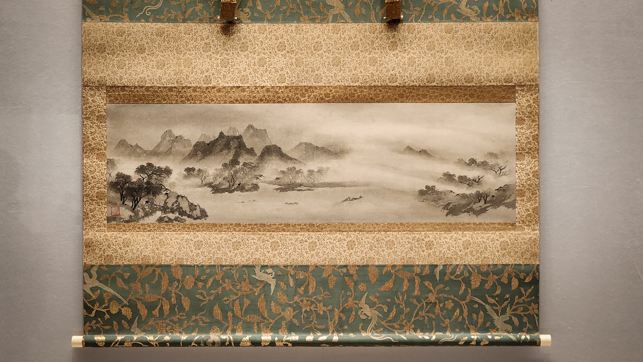 3枚セット 台湾名画 水彩画 水墨画 中国絵画 額縁付 中華料理屋 長庚作