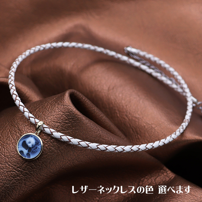 カメオ専門店アートフェリーチェ 18金枠付きメノウカメオネックレスを