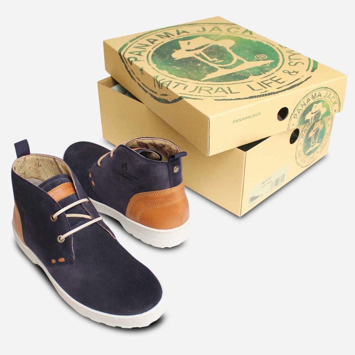 Panama Jack Navy Blue Suede Mens Michel C1 Boots